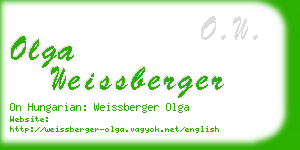olga weissberger business card